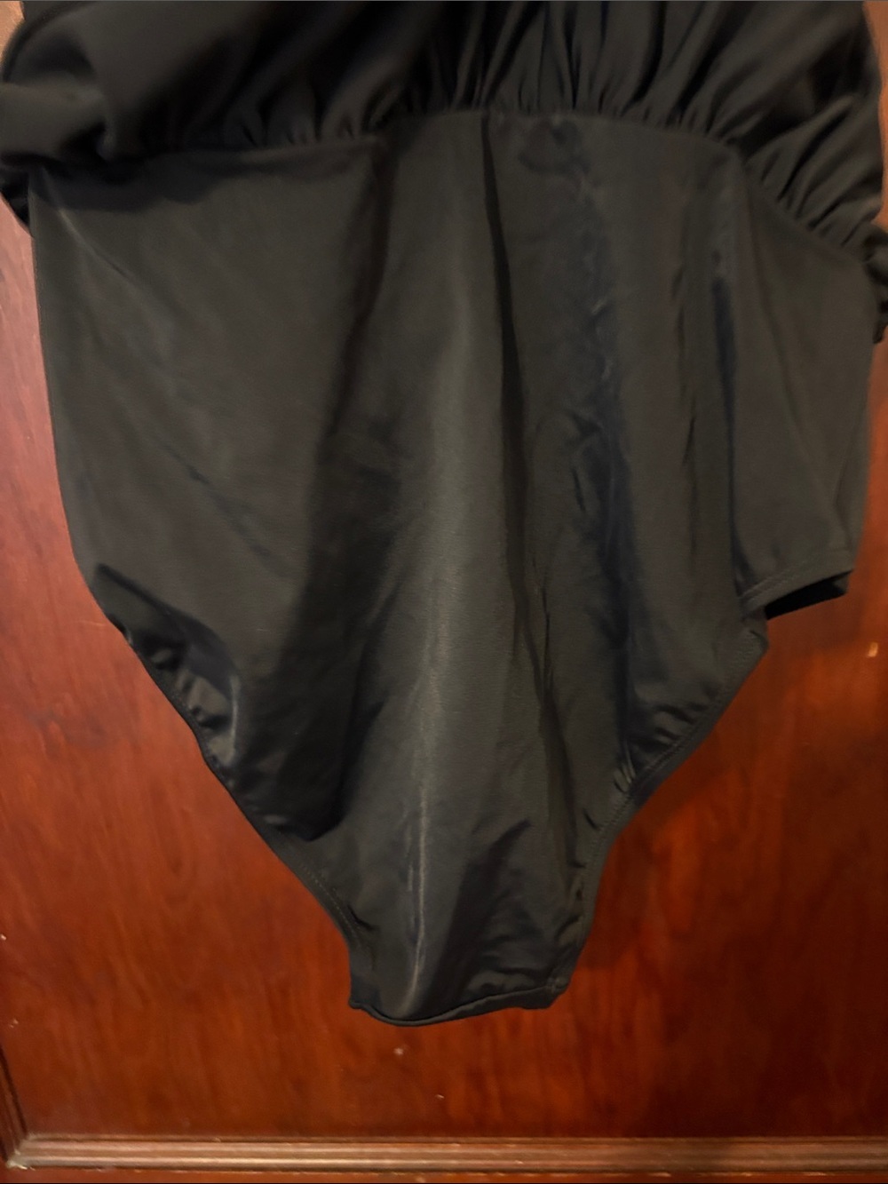 Classic Black V-Neck Women's Swim Dress - Picture 7 of 9